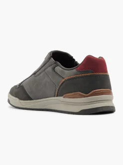 Mens Grey/Brown Casual Slip On