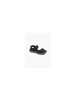 Mens Hush Puppies Castro Black Triple Strap Sandals