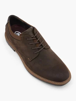 Mens Lace Up Dark Brown Casual Formal