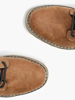 Mens Landrover Tan Causal Lace-up Boots