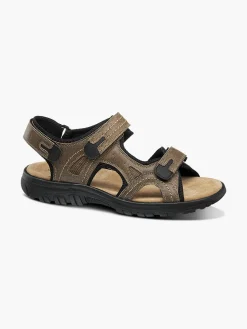 Mens Leather 3 Strap Sandals