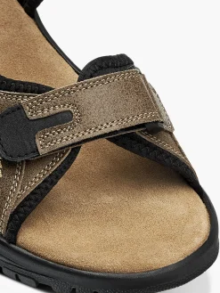 Mens Leather 3 Strap Sandals