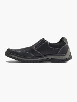 Mens Memphis One Black Casual Slip-on Shoes