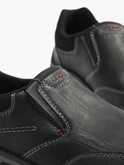 Mens Memphis One Black Casual Slip-on Shoes