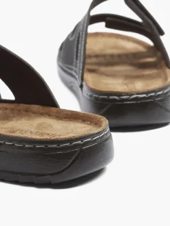 Mens Memphis One Black Twin Strap Footbed