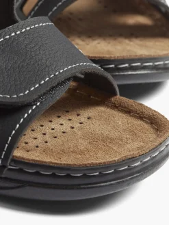 Mens Memphis One Black Twin Strap Footbed