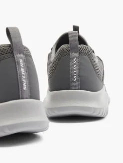 Mens Skechers Elite Flex Grey Slip-on Trainers