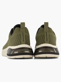 Mens Skechers Khaki Memory Foam Lace Up Trainers