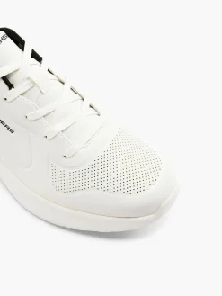 Mens Skechers White Memory Foam Lace Up Trainers