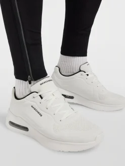 Mens Skechers White Memory Foam Lace Up Trainers