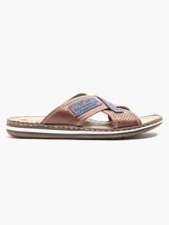 Mens Slip On Brown Sandal