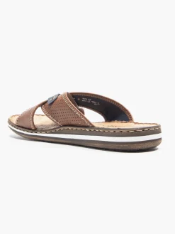 Mens Slip On Brown Sandal
