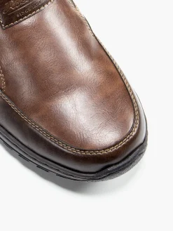 Mens Toffee/Wood Slip On Shoes