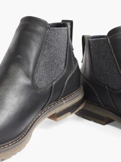 Mens Venice Black Formal Slip-on Boots