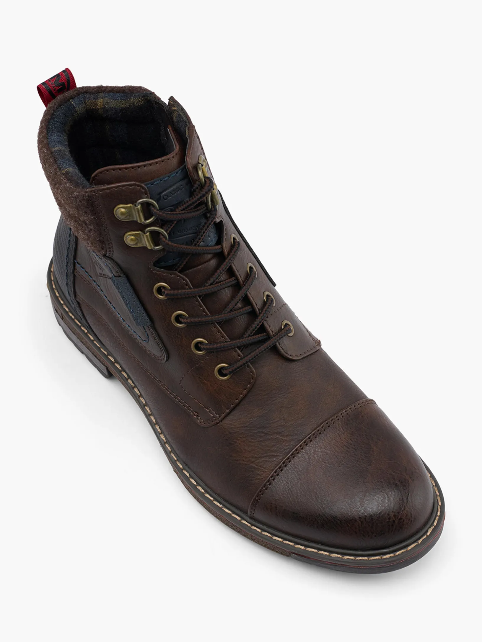 Mens Venice Brown Casual Lace-up Boots