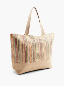 Multi Coloured Striped Summer Bag