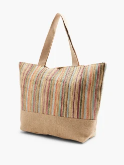 Multi Coloured Striped Summer Bag