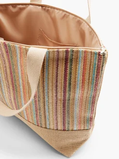 Multi Coloured Striped Summer Bag