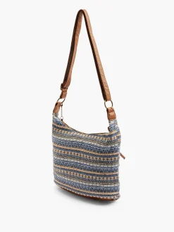 Multi-Coloured Jacquard Cross Body Bag