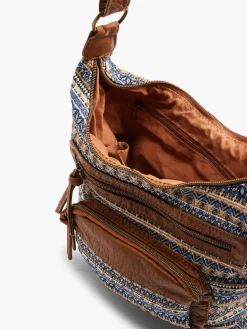 Multi-Coloured Jacquard Cross Body Bag