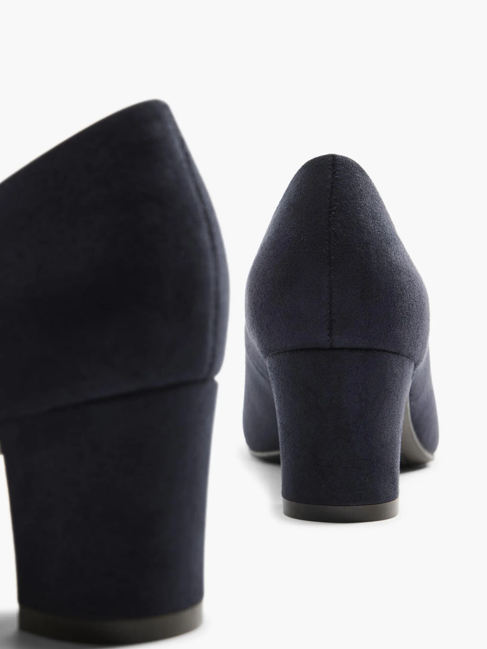 Navy Block Heel