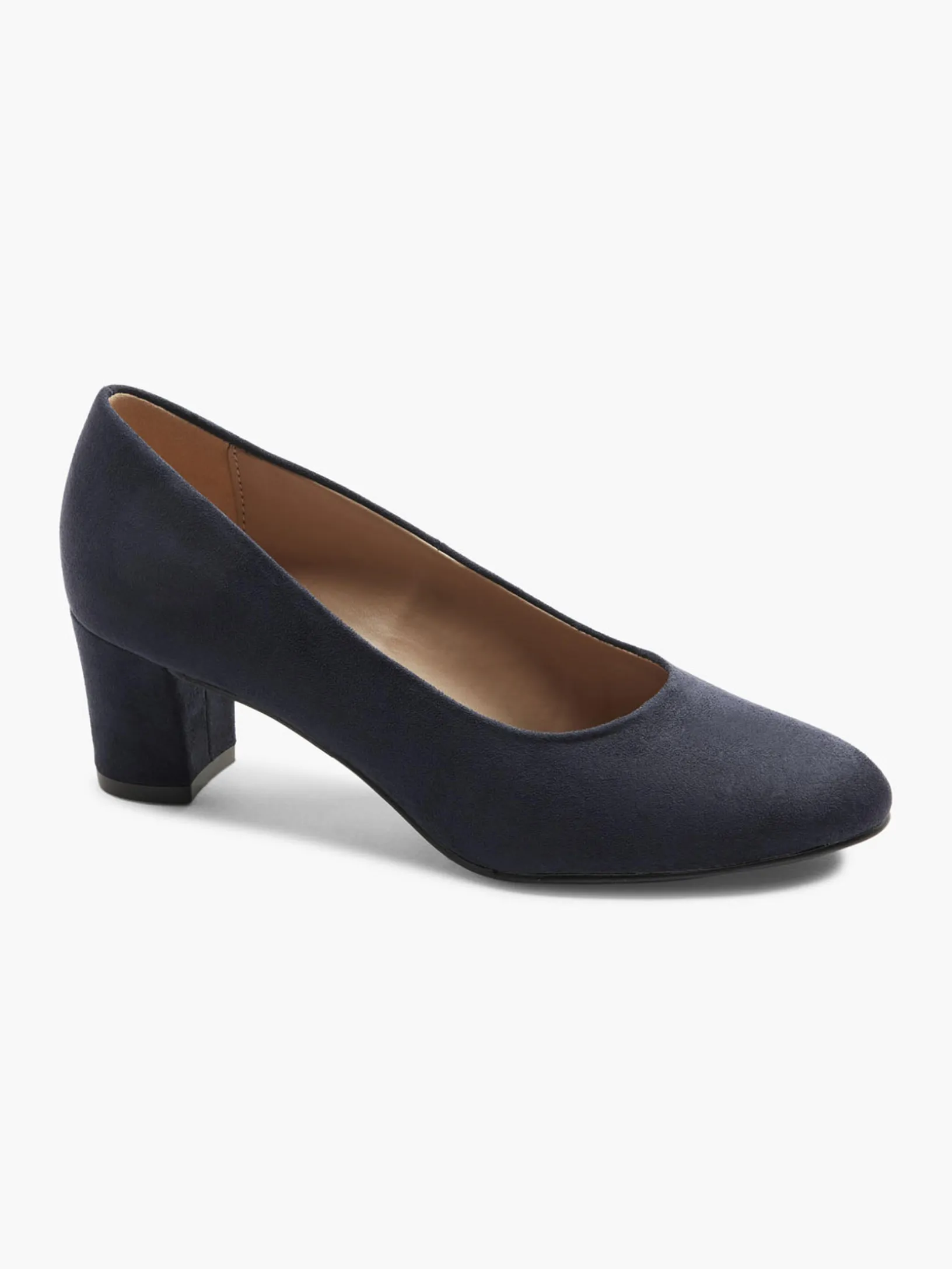 Navy Block Heel