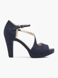 Navy Platform High Heel