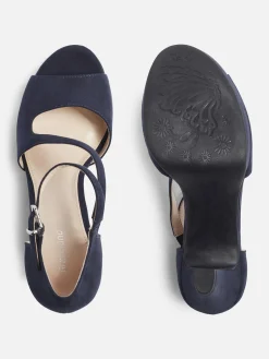 Navy Platform High Heel