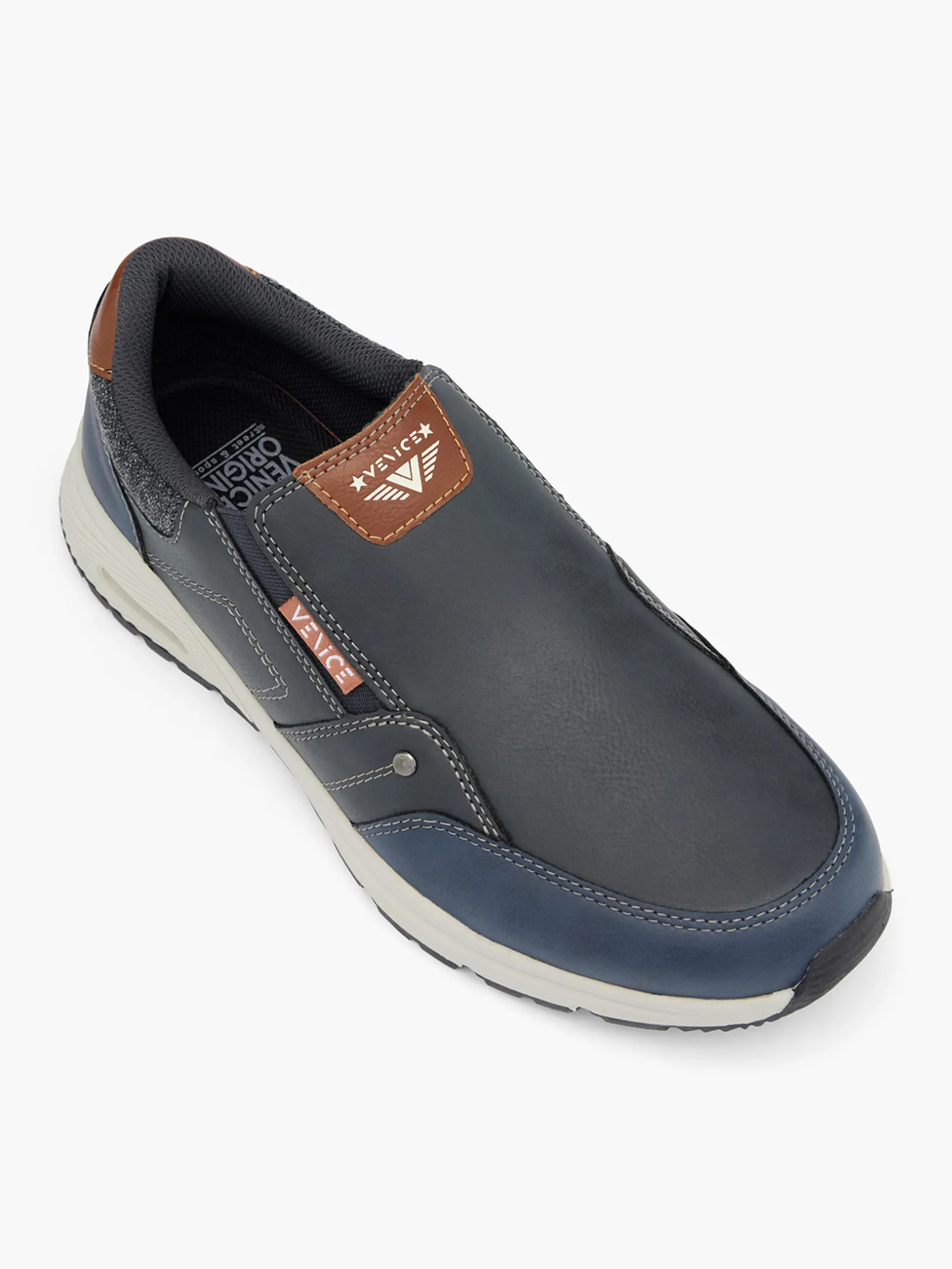 Navy Slip On Casual Shoes