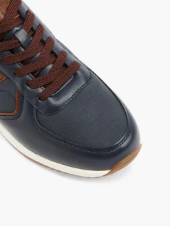 Navy/Brown Casual Lace Up Trainer