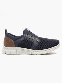 Navy/Brown Slip On Casual