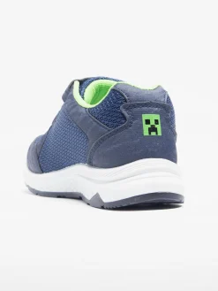 Navy/Green Minecraft Velcro Trainers