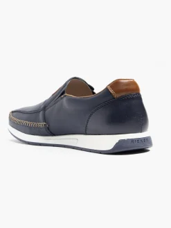 Navy/Tan Slip on Casual Shoe
