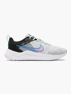 Nike Grey/ Pink Downshifter 12 Lace-up Trainer
