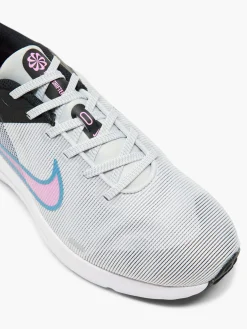 Nike Grey/ Pink Downshifter 12 Lace-up Trainer