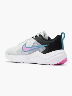 Nike Grey/ Pink Downshifter 12 Lace-up Trainer