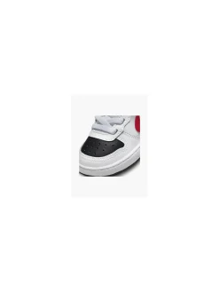 Nike White/ Red/ Black Toddler Court Borough Mid 2 Trainer