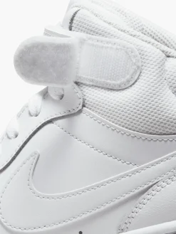 Nike White Teen Court Borough Mid 2 Velcro Trainer