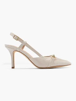 Nude Slingback Heel with Snaffle Detail