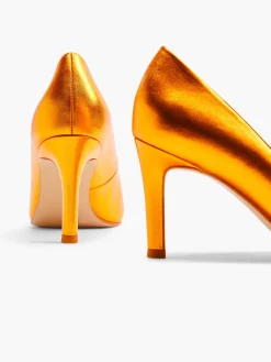 Orange Metallic High Heel