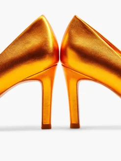 Orange Metallic High Heel