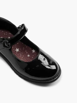 Patent Bar Shoe With Heart Detail