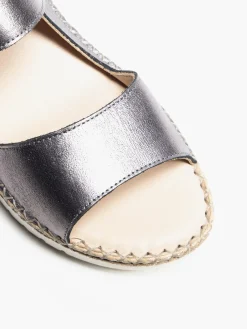 Pewter Ankle Strap Comfort Sandal