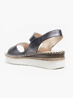 Pewter Ankle Strap Comfort Sandal