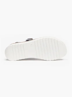 Pewter Ankle Strap Comfort Sandal