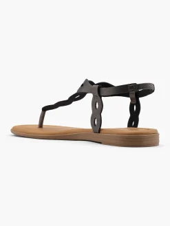 Pewter Twisted Strap Sandal
