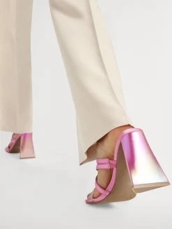 Pink and Purple Strapped Mule