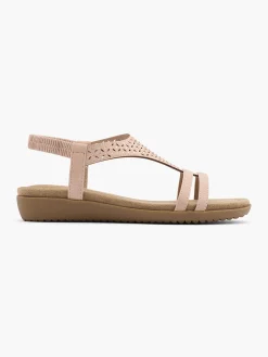 Pink Elasticated Back Comfort Sandal
