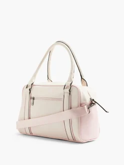 Pink Fila Handbag with Contrasting Details and Mini Pouch