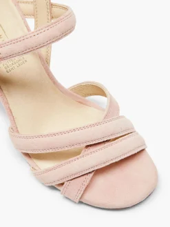 Pink Leather Heeled Sandal